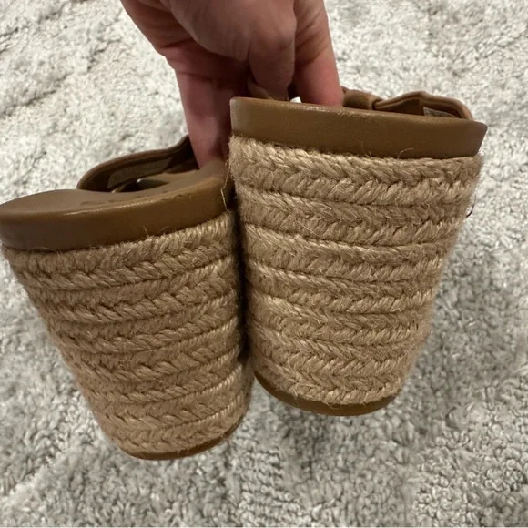 Ugg Niyomee Tan Wedge Sandal Slide US 10 - Picture 6 of 7